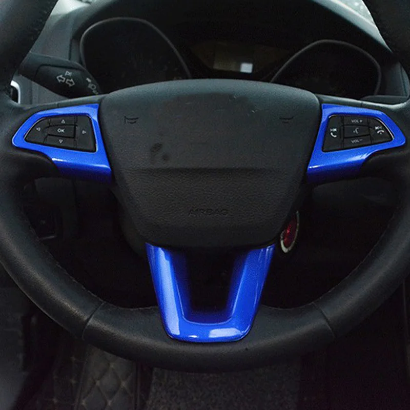

Chrome Steering Wheel Protective Trim Cover Trim Stickers for Ford Focus 4 MK4 Ecosport Kuga Escape 2017 2018 parts