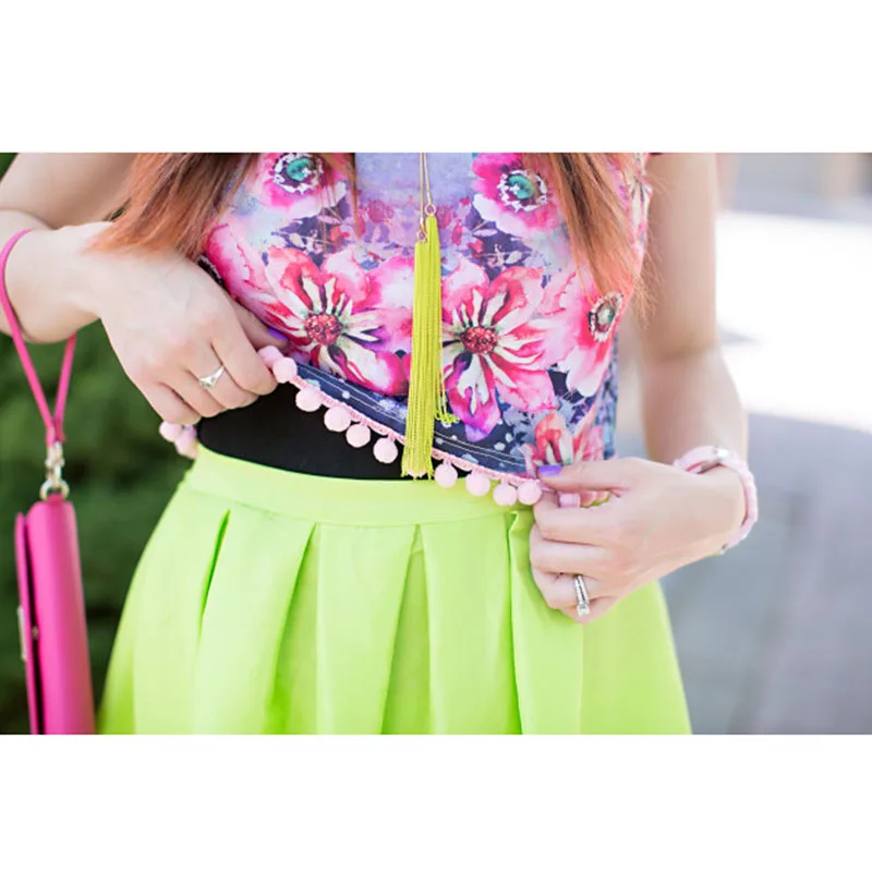 Summer Lemon Green Satin Skirts Fashion 2018-2019 Pleated Tea Length Skirt  Women Zipper Custom Made Skirt Faldas Mujer Moda _ - AliExpress Mobile
