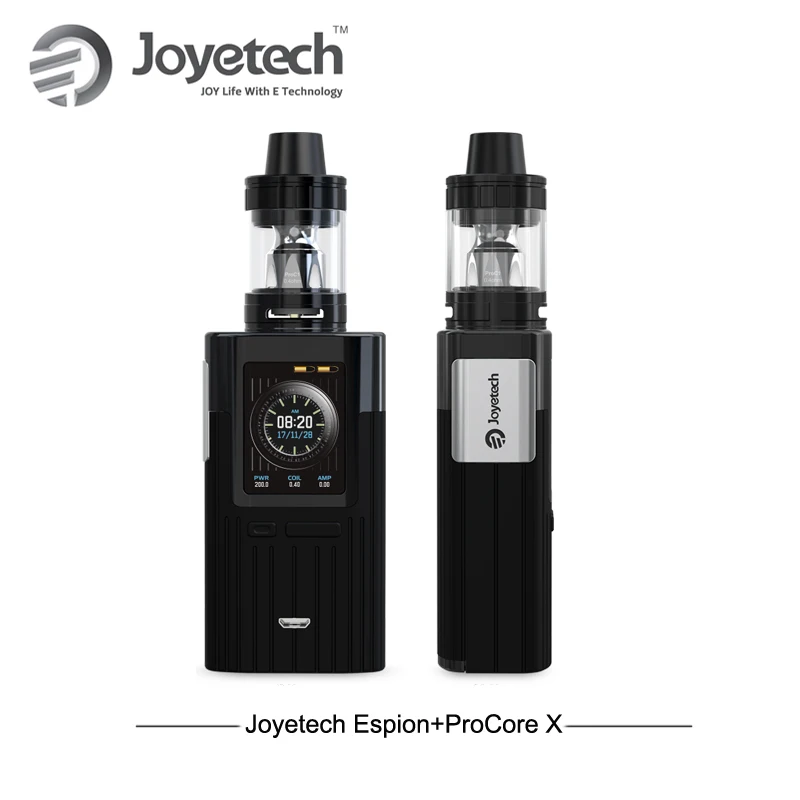 

New Arrival! Big Display Electronic Cigarettes Joyetech Espion Box Mod Kit with 2ml ProCore X Tank Atomizer 200w TC E Cigarettes