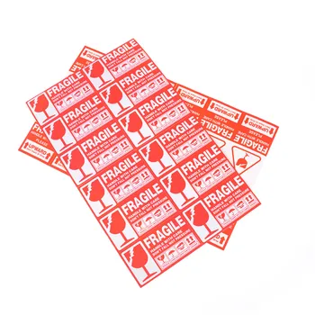 

50pcs/lot Fragile Warning Label Sticker Fragile Sticker Up and Handle With Care Keep Dry Shipping Express Label