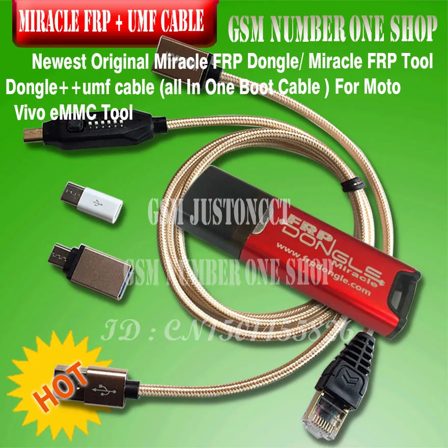 Miracle FRP dongle + all in one boot cable - GSMJUSTONCCT 