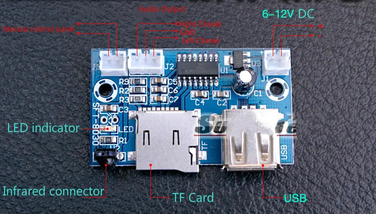 AIYIMA мини аудио модуль USB MP3 Plyer декодер доска DC5V-12V WAV без потерь декодирование TF карты декодер доска