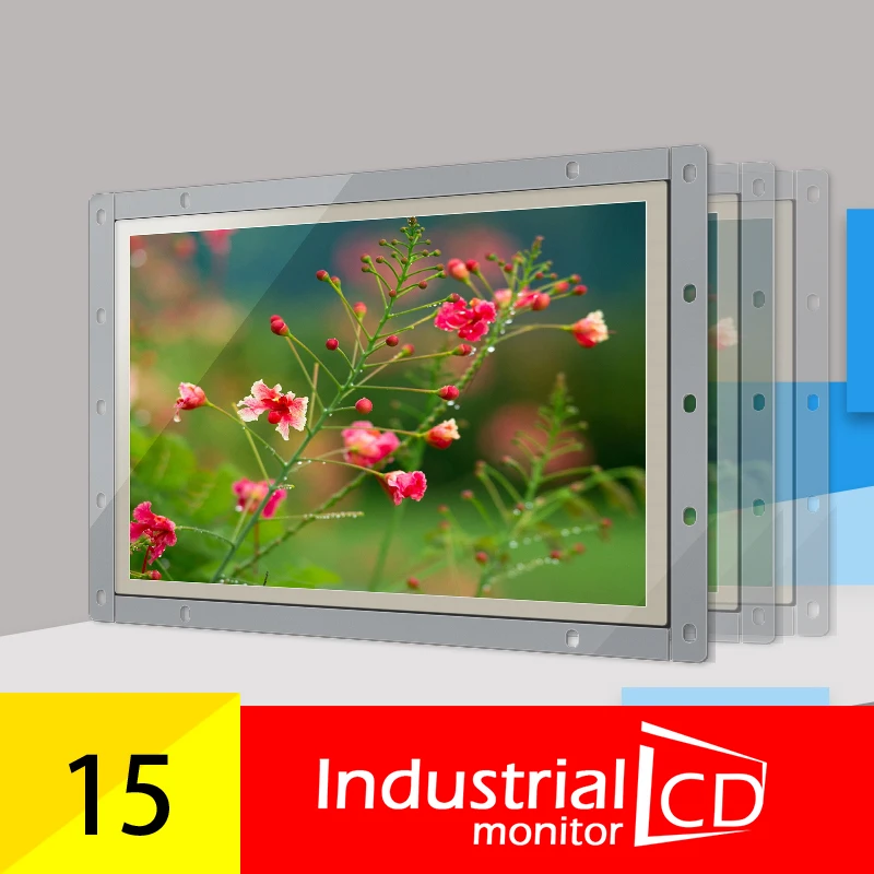 15 дюймов 4:3 Дисплей без рамки lcd сенсорный экран TFT компьютерный монитор 15 дюймов четырехпроводной DVI резистивный сенсорный экран ЖК-мониторы