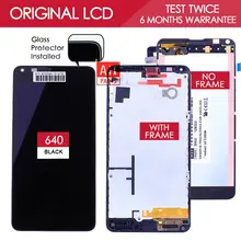 100% Tested Brand Black TFT 1280×720 For Microsoft Lumia 640 LCD Display With Touch Screen Digitizer Assembly with Frame
