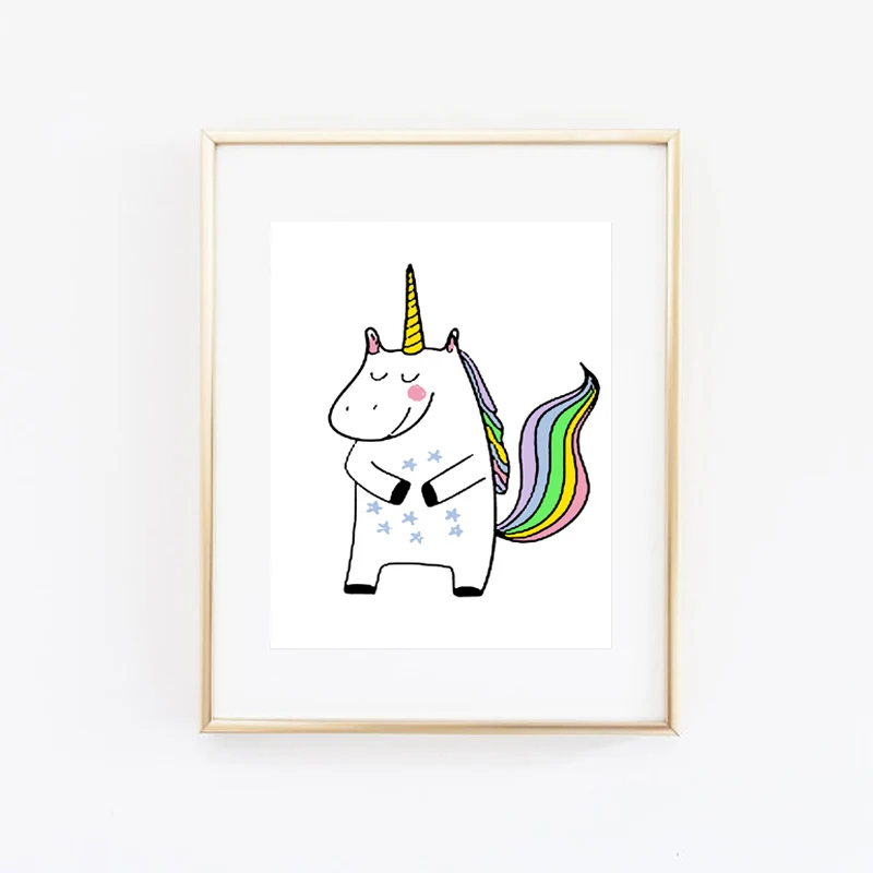 

Modern unicorn print Girls room wall art Prints Print poster canvas art Print Painting Poster Pictures on the wall Home decor