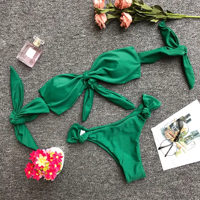cindysmile sexy t back bikini bandage backless Brazilian style swimwear women beach wear bathing