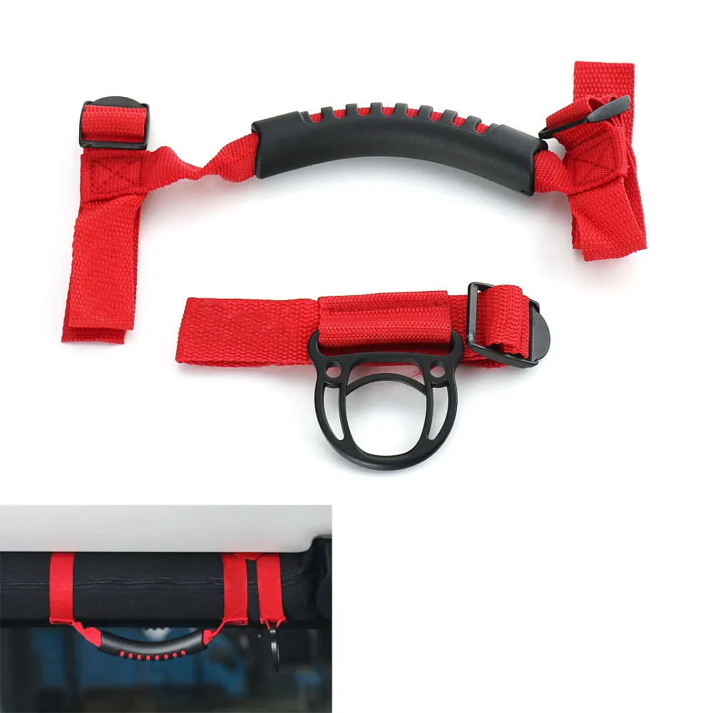 

2pcs/set Tough Grab Handle Non-slip 2" to 3" Roll Bar Handles Thin Holder For Jeep 2007-2016 Wrangler JK CJ Car Styling Covers
