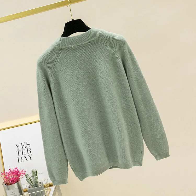 Women Sweaters And Pullovers Autumn Winter Solid Color Knitted Sweater Thick Loose O-neck Streetwear Long Sleeve Basic Tops Women Sweaters And Pullovers Autumn Winter Solid Color Knitted Sweater Thick Loose O-neck Streetwear Long Sleeve Basic Tops