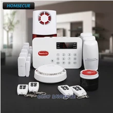 HOMSECUR Wireless Landline/PSTN Home Security Alarm System With Wireless Flash Siren