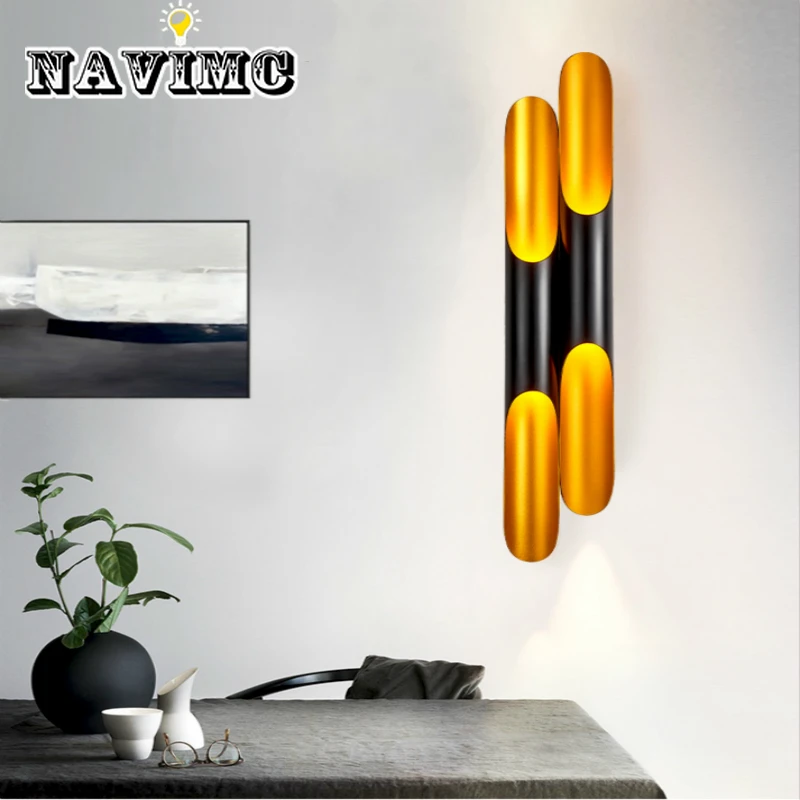 

Simple Aluminum Tube Wall Lamp Can Be Equipped With LED Bulb AC 90-260V For Corridor Study Decoration