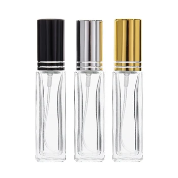

20 Pieces/Lot 8 ml Cosmetic With Aluminum Spray Empty Refillable Packaging Portable Glass Perfume Bottle With Atomizer