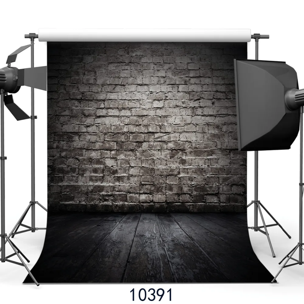 5x7ft Brick Floor Room Photography Background Computer-Printed Vinyl Backdrops