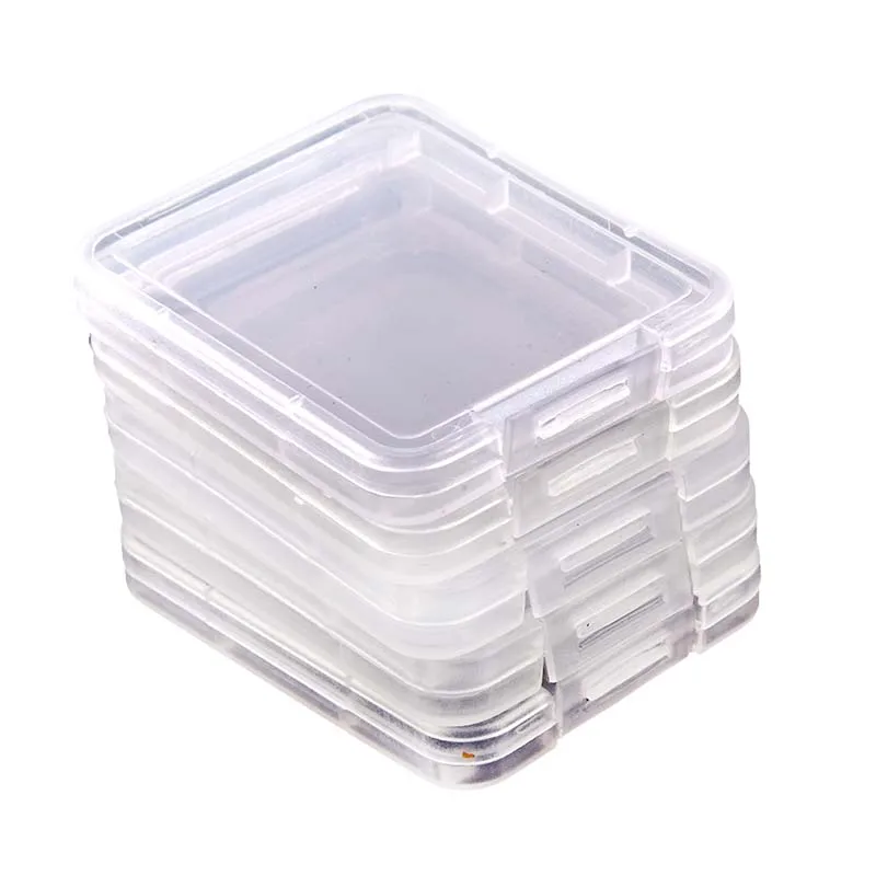 

5 Series Memory Card Case Box Protective Case for SD SDHC MMC XD CF Card White transparent