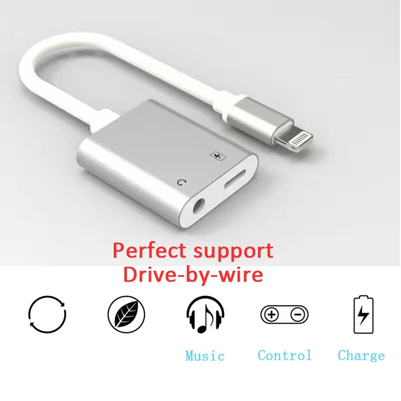 Newest Support Headphone Drive by wire Adapter for IPhone 7 Lightning port to 3 5mm Jack