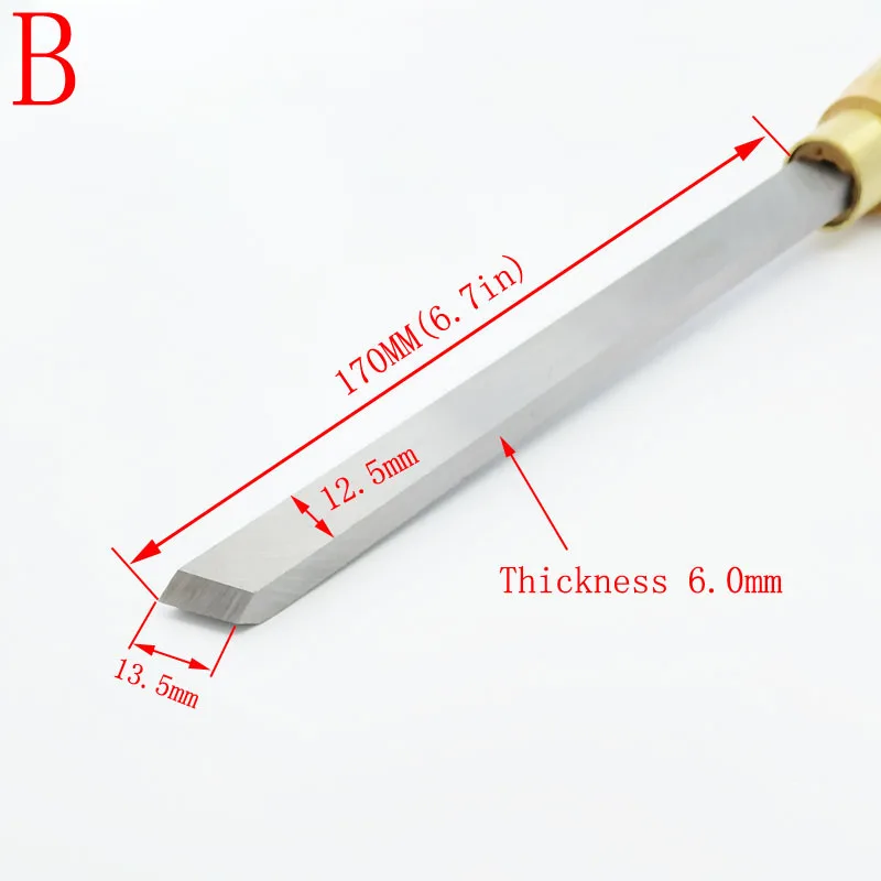 HSS высокоскоростной стальной токарный инструмент деревообрабатывающий токарный инструмент ручной - Цвет: B