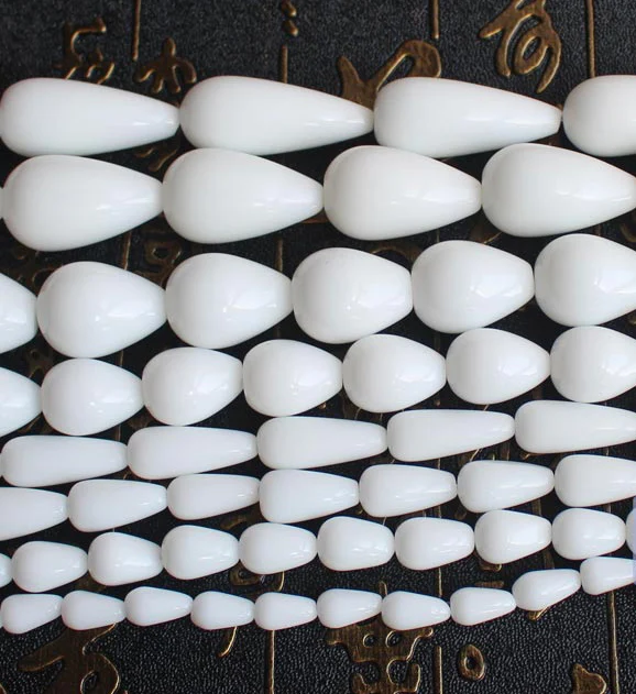 

white porcelain agates 6-30mm water drop Loose beads 15inch per strand ,Wholesale For DIY Jewellery Free Shipping !