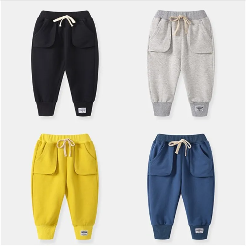 

New Warm Velvet Pants Solid Boys Girls Casual Sport Pants Jogging Kids Children Trousers For 2-8 Years