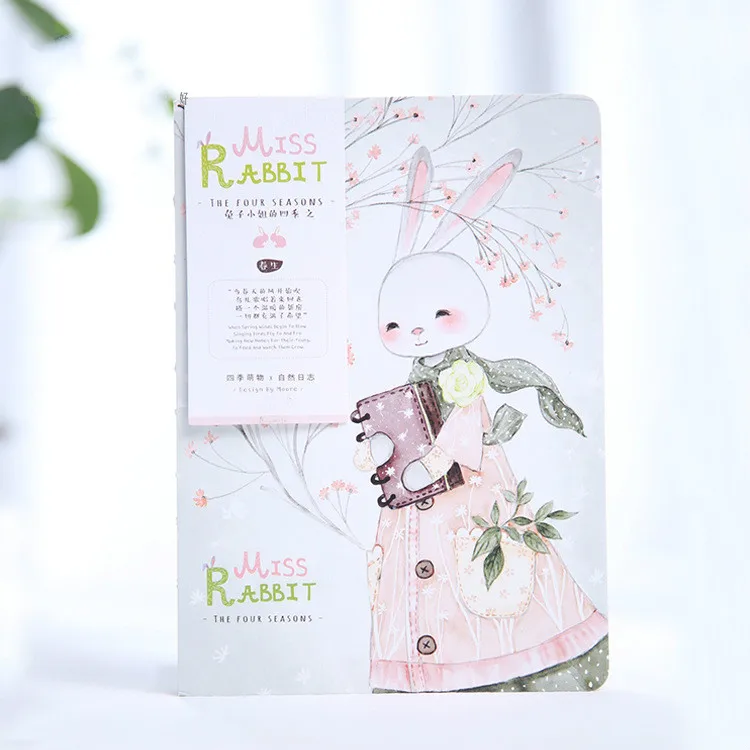 Эта красивая книга Новый Блокнот Miss Rabbit four hand book 2017. Подарочные канцелярские