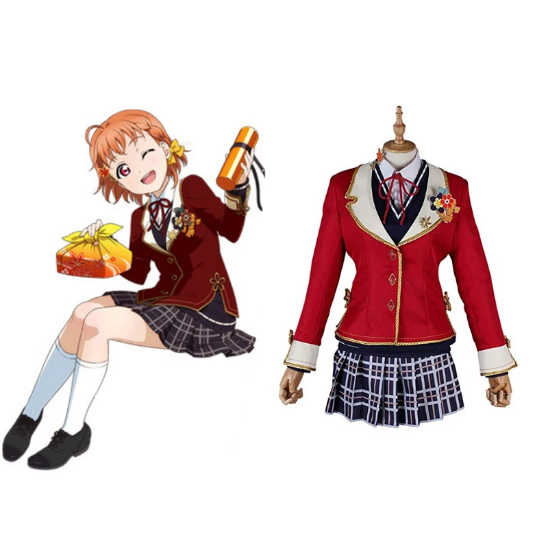 

Love Live Sunshine Cosplay Takami Chika Cosplay Costumes Uniform Outfit Anime Cosplay Costume Halloween Carnival Cosplay Costume