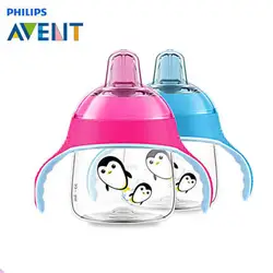 AVENT 260 ml/9 oz BPA бесплатно мультфильм детская питьевая бутылка с водой Поильник для кормления кружка-непроливайка с ручками для детей в