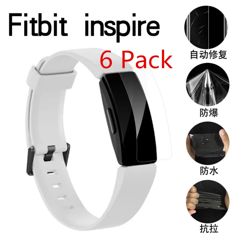 

(6 Pack) High Quality Clear Screen Protector PET Soft film Shield for Fitbit Inspire/Inspire HR Wristband Anti-scratch Film