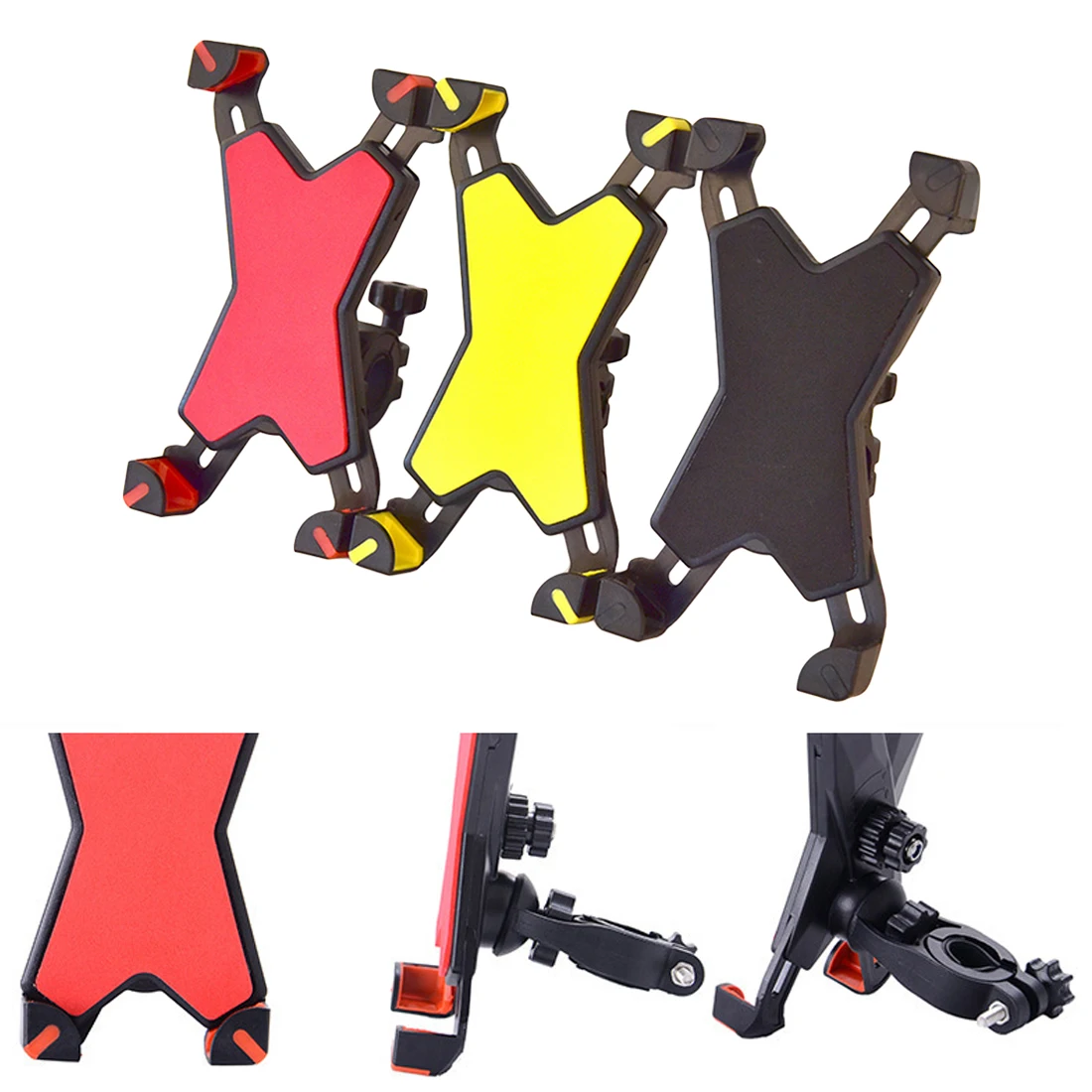 

New 360 Degree Rotation Adjustable Phone Width 3.5 to 7inch Bicycle Phone Holder Upgraded MTB Bike Holder Support Stand