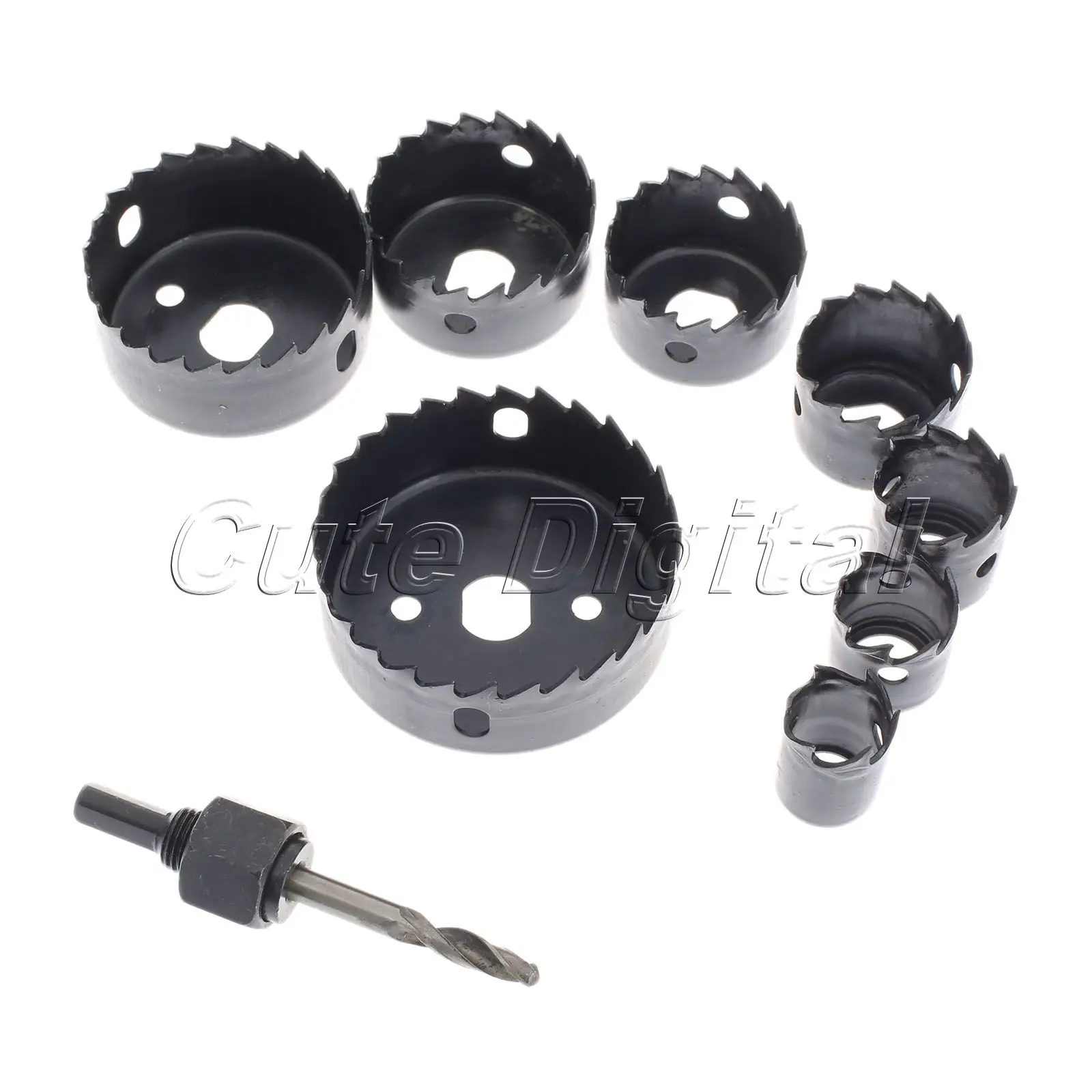 8pcs DIY Hole Saw Tool Drill Bit Metal Cutter Set Kit 19mm 64mm Wood