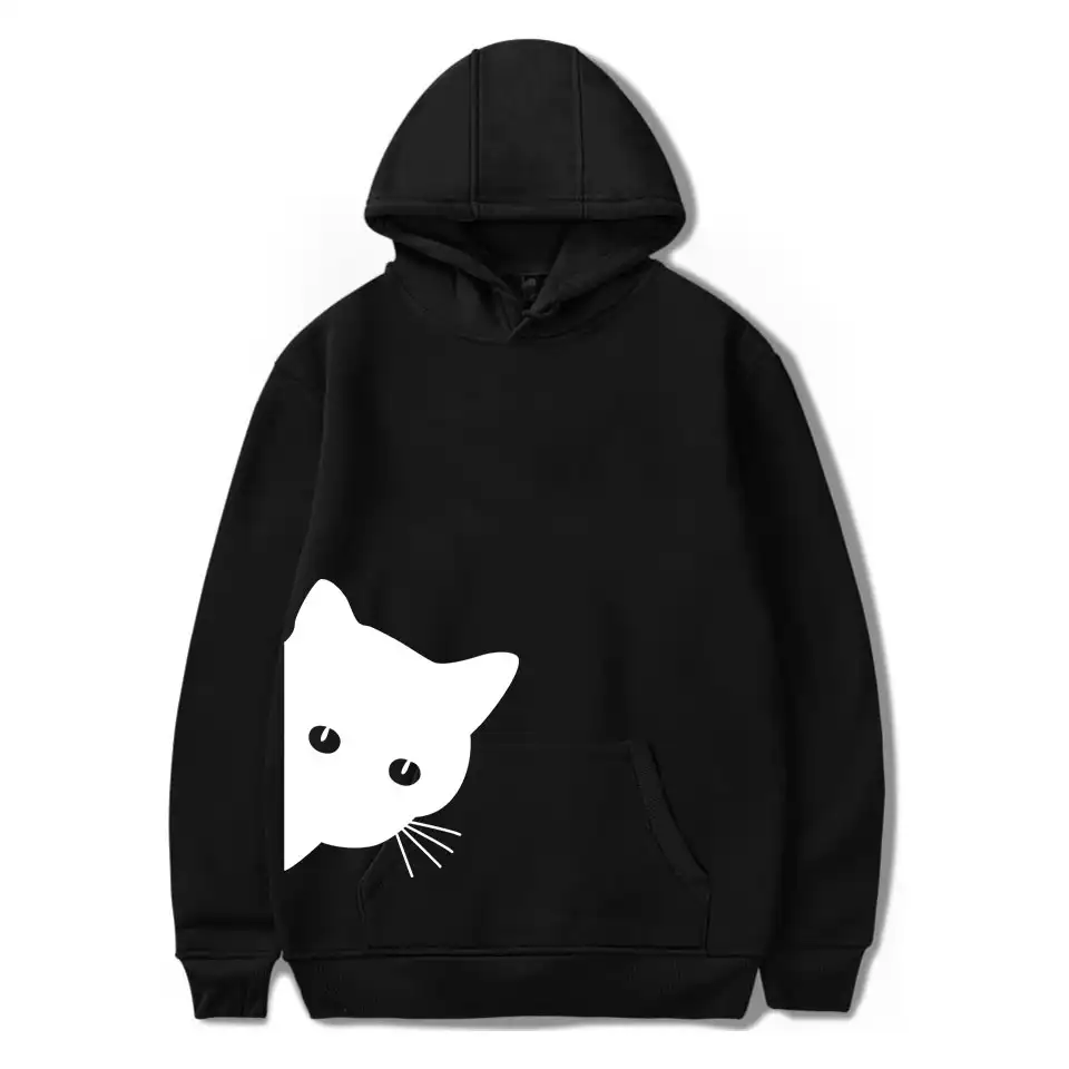 cat looking sweatshirt