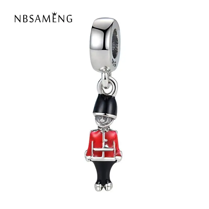 

Authentic 100% 925 Sterling Sliver Bead Charm Guards Enamel Hearts Glaze Pendant Beads Fit Pandora Bracelets & Bangles