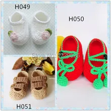 Модные ручной работы для Обувь 0-12 м младенца вязания крючком