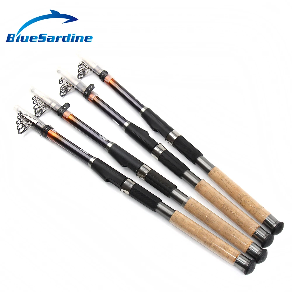 

BlueSardine Telescopic Fishing Rods Carbon Spinning Rod Sea Fishing Tackle Feeder 2.1 2.4 2.7 3.0 3.6