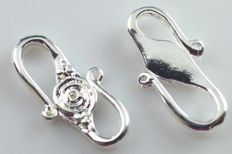 Free Shipping S Shape silver plated Clasp Jewelry Findingsin Jewelry