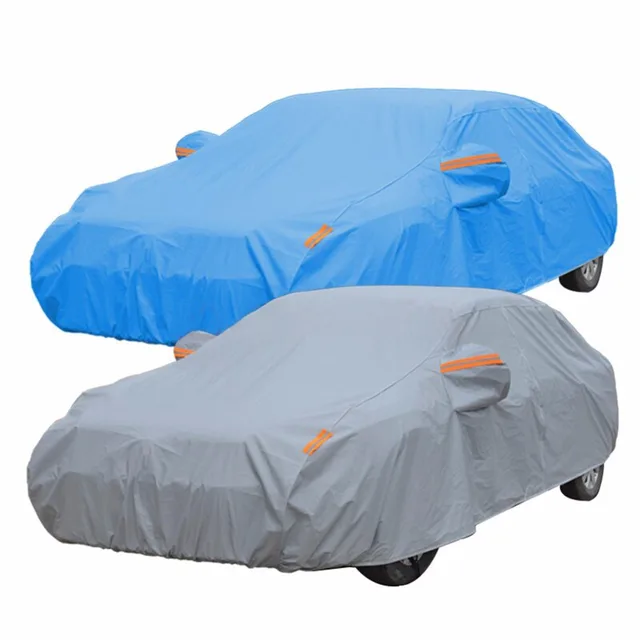 Covers Extra Large Heavy Duty Waterproof Car Cover, Fits up to up to 204 inches, Blue/ Silver