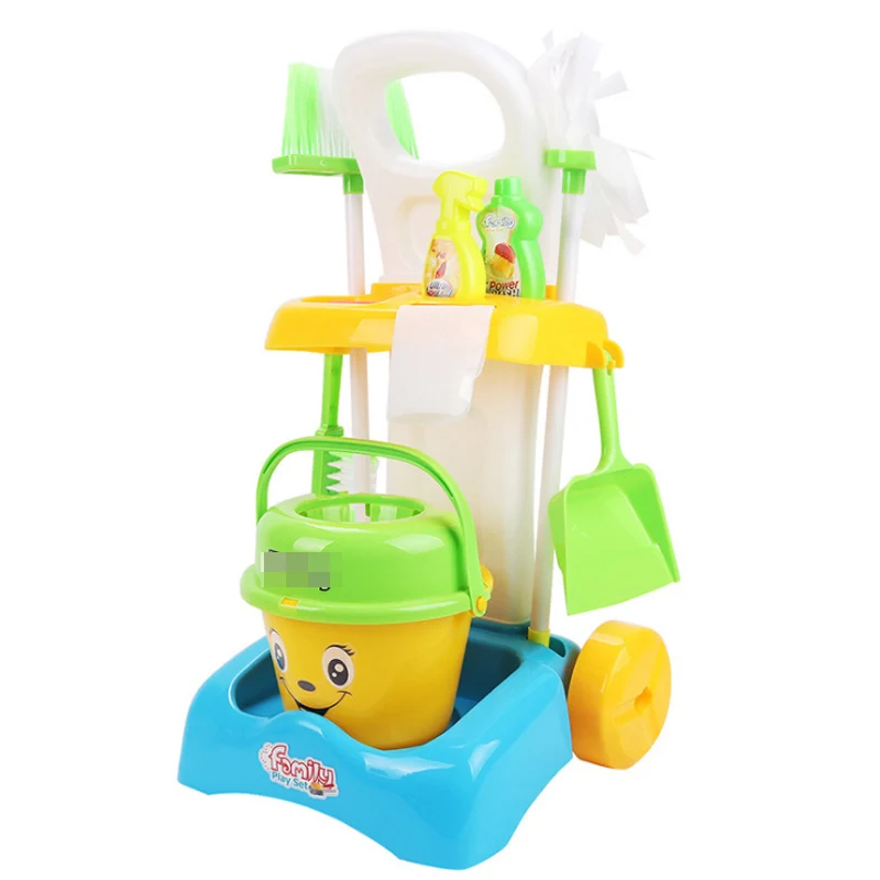 1 Pcs Trolleys Play Interactive Toys Simulation Housekeeping Vacuum Cleaners Kitchen Cleaning Small Appliances Pretend Toys D98