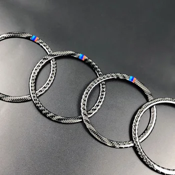 

Carbon Fiber Speaker Sound Ring Frame Cover 4 Pcs Car Door Loudspeaker Decoration Trim For BMW F30/F34/3GT/3 Series 2013-2018