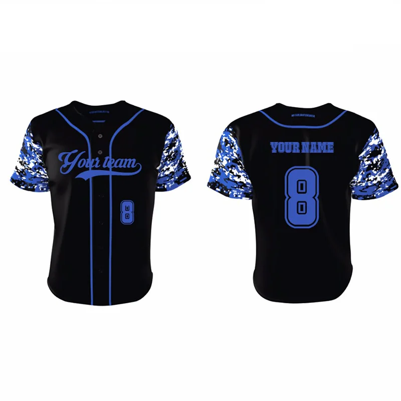 blue camo baseball jersey