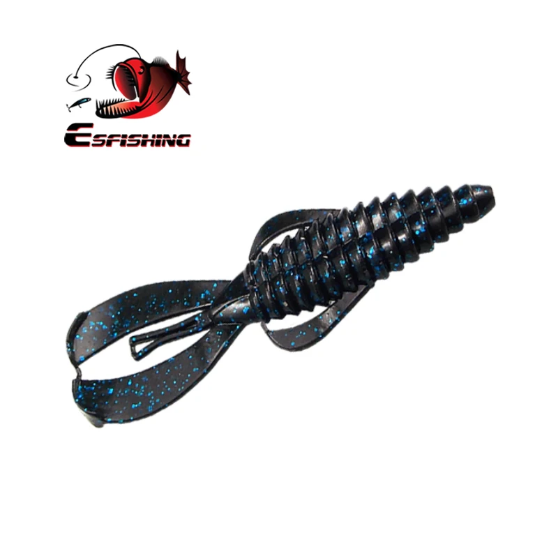 Esfishing السحر جديد الغضب علة الحوصلة 100 مللي متر 8.2g 6 قطعة الصيد إغراء طعوم طرية Leurre souple الكارب الصيد اكسسوارات