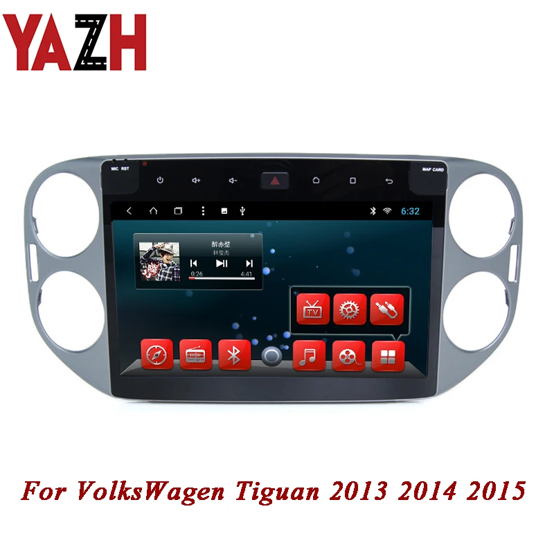 Clearance YAZH 2 din 10.1 inch TFT LCD IPS display For VolksWagen Tiguan 2013 2014 2015 Android Car Stereo 1080*600 Auto GPS Navigation 0