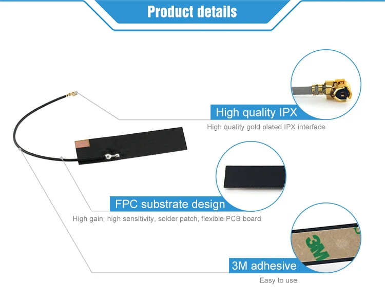 TX915-FPC-4510 868 МГц 915 МГц wifi антенна PCB с высоким коэффициентом усиления 2.0dBi Omi направленная мягкая печатная плата антенна IPEX Разъем