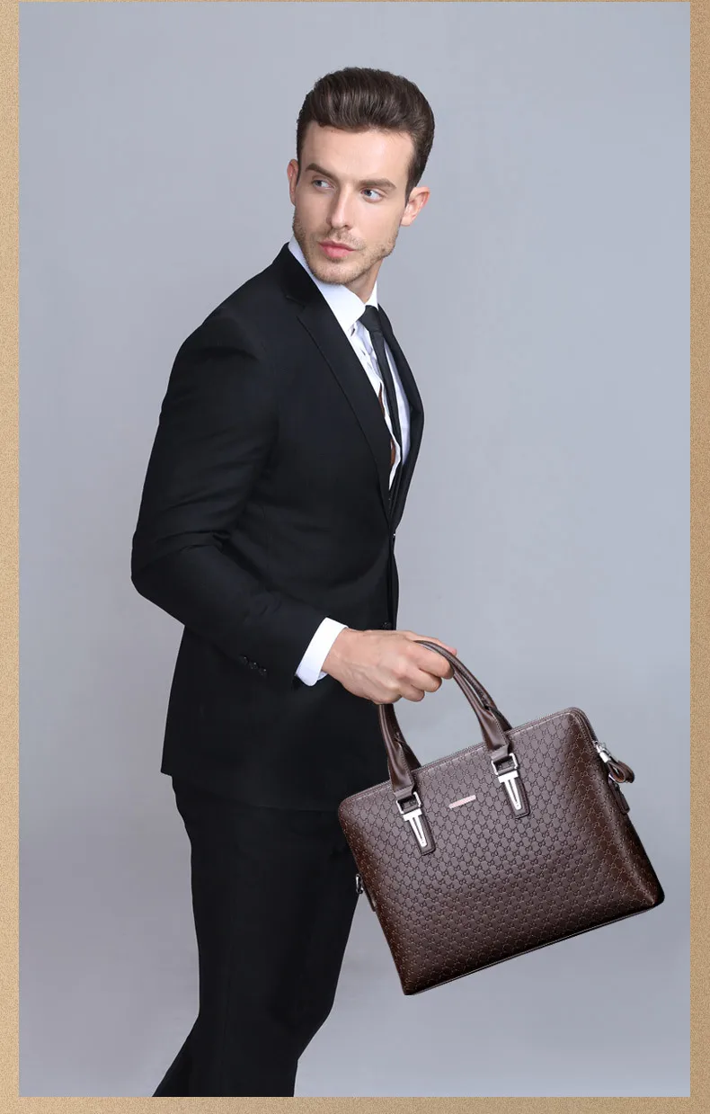 Классический винтажный мужской кожаный портфель для мужчин дорожные сумки через плечо большая сумка для ноутбука деловая сумка на плечо