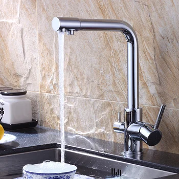 

Kitchen Faucet Stylish Simplicity Alloy Brass Main Material Deck Mounted Kitchens Faucets Single Handle Mixer Tap