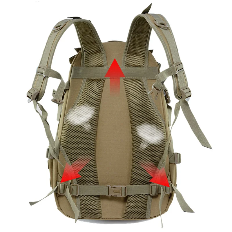 Billig 40L Camping Rucksack Military Tasche Männer Reisetaschen Taktische Armee Molle Klettern Rucksack Wandern Outdoor Sac De Sport Tas XA714WA