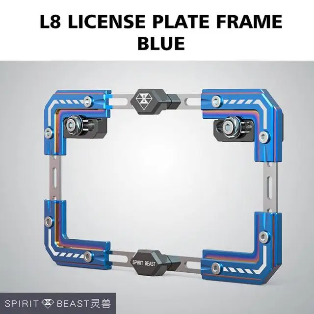 Универсальный держатель номерного знака для мотоцикла алюминиевая рамка сплав для модификации аксессуары для украшения мотоцикла - Цвет: Синий