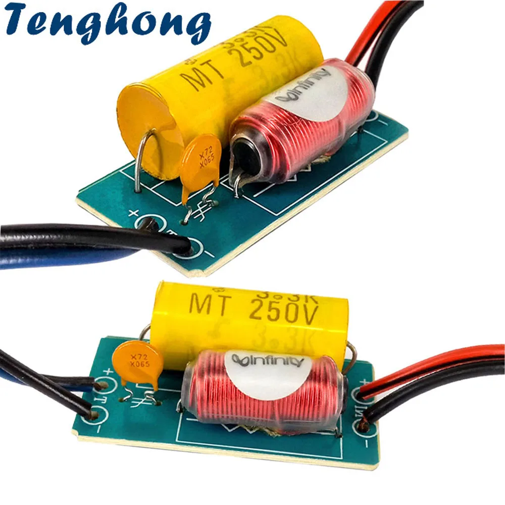 

Tenghong 2pcs Pure Audio Treble Speakers Crossover 40W 4/6Ohm Car Modified Tweeter Crossover 1 Way Filter Frequency Divider DIY