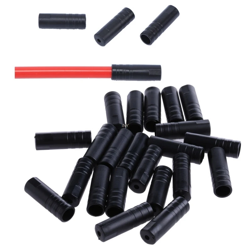 

NEW 100Pcs Bike Bicycle Cycling Brake Cable Crimps Housing Plastic End Tips Caps 4mm Bicycle Parts INY