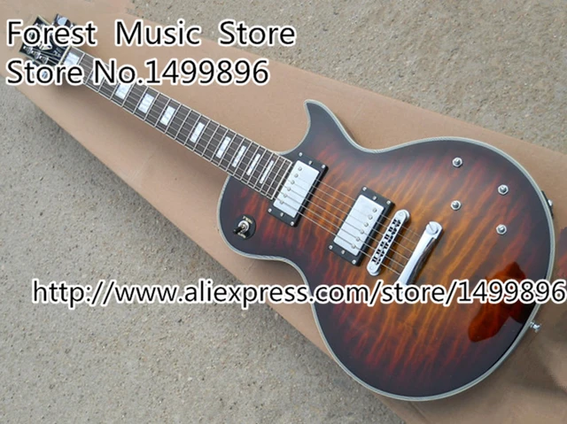 Best price at $252 Cheap Custom Shop China LP Electric Guitar In Desert Burst Color Quilted Guitar Body One Piece Neck & Body Custom Available