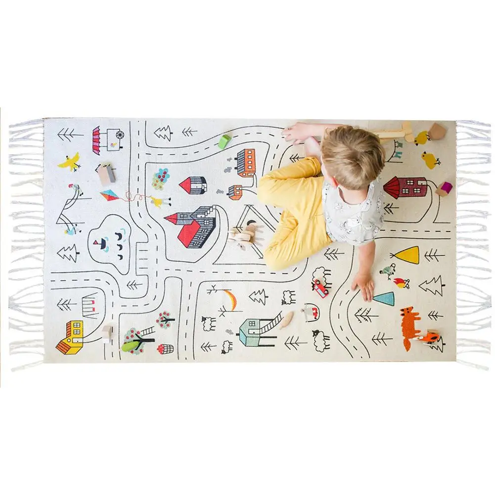 

DIY Kids Play Mat Folding Baby Care Playmat Reversible Crawling Mat Car Road Play Mat Toddlers Kids Waterproof Non-Slip Outdoor