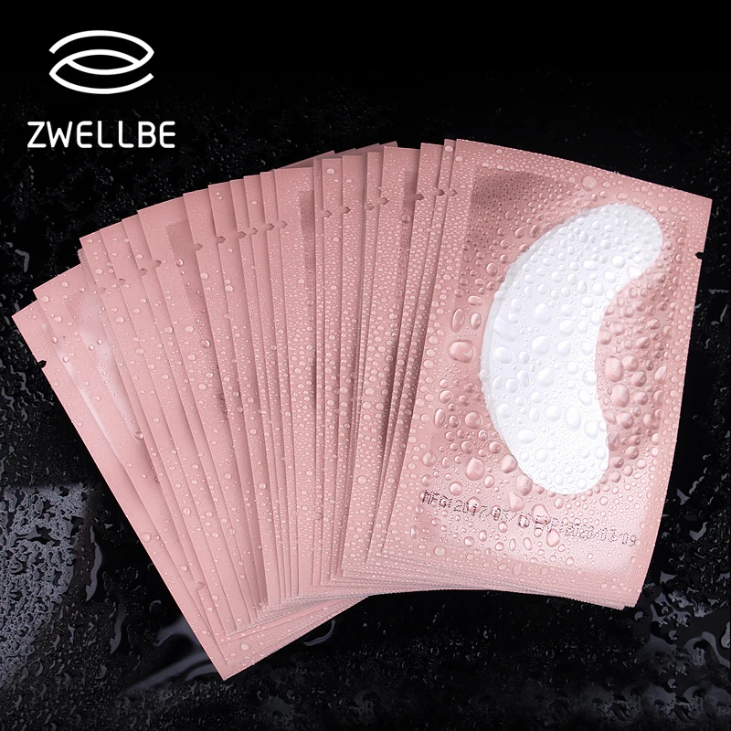 

100 Pairs/Pack Pink Women Under Eye Pads Patches Eyelash Extension Eye Lash Paper Stickers Patches Application Make Up Tools