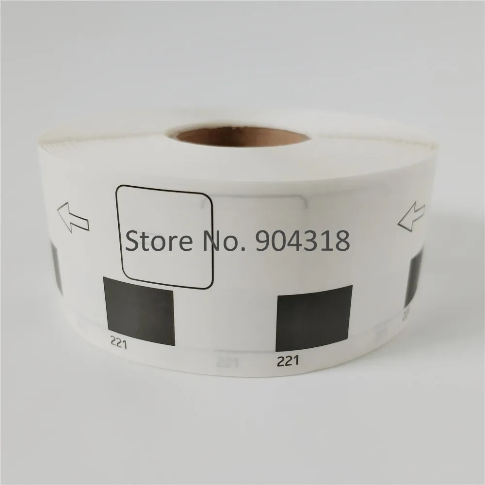 6 x рулонов DK 11221 DK-11221 DK11221 DK1221 DK-1221 1221 Brother Совместимые квадратные этикетки 23 мм |