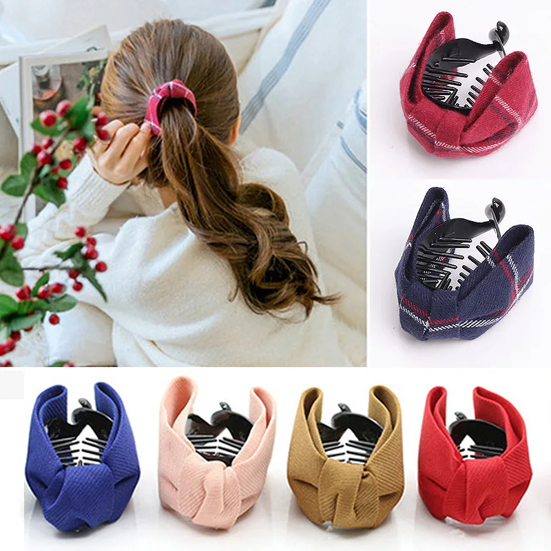LNRRABC 2018 1 stück Mode Koreanische Haar Klaue Feste Große Bögen Stirnband Haar Clips Für Frauen Mädchen Haar Zubehör